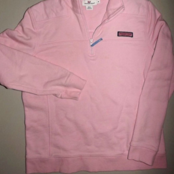 Vineyard Vines Women's Size Medium Pink Pullover Zip Shirt Sweater - Picture 1 of 3